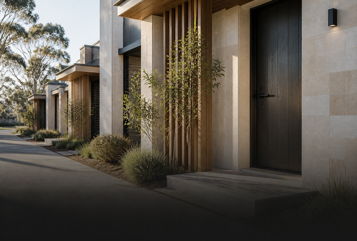 Door hardware installed in an Australian residential development