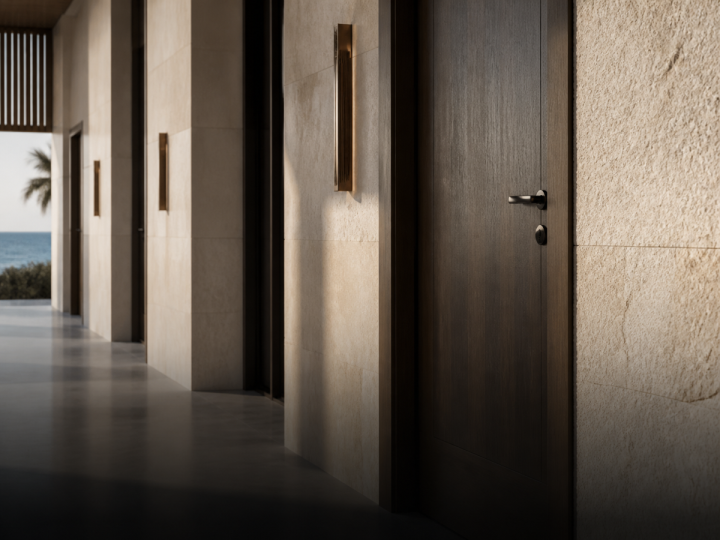 Private-label door hardware for a United States multifamily project