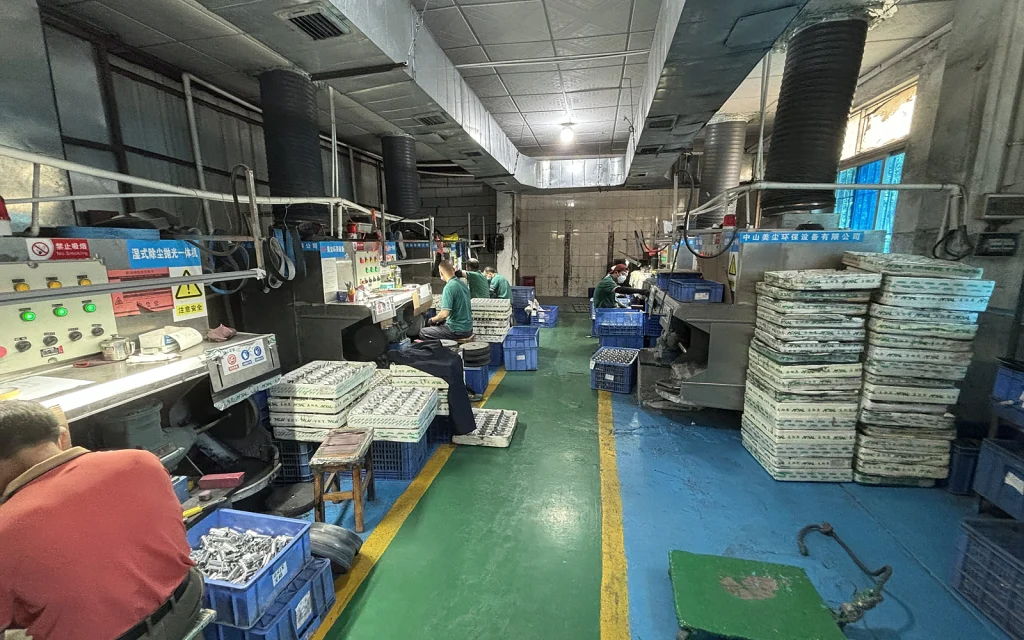 Inside the factory
